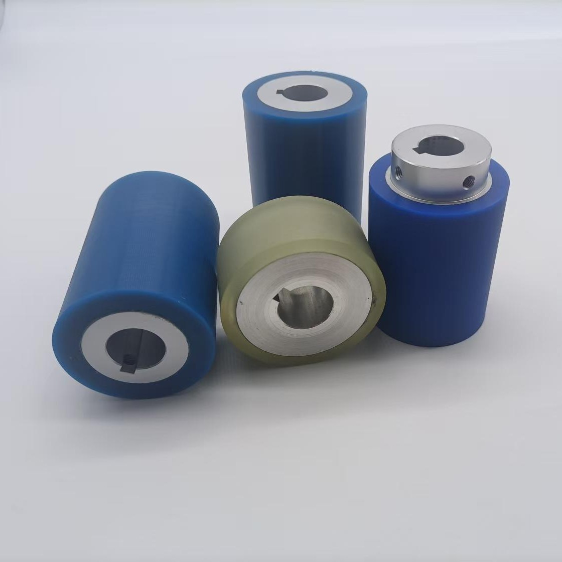 聚氨酯包胶滚轮 带键槽型/带键槽螺纹孔型 直柱形 带衬层