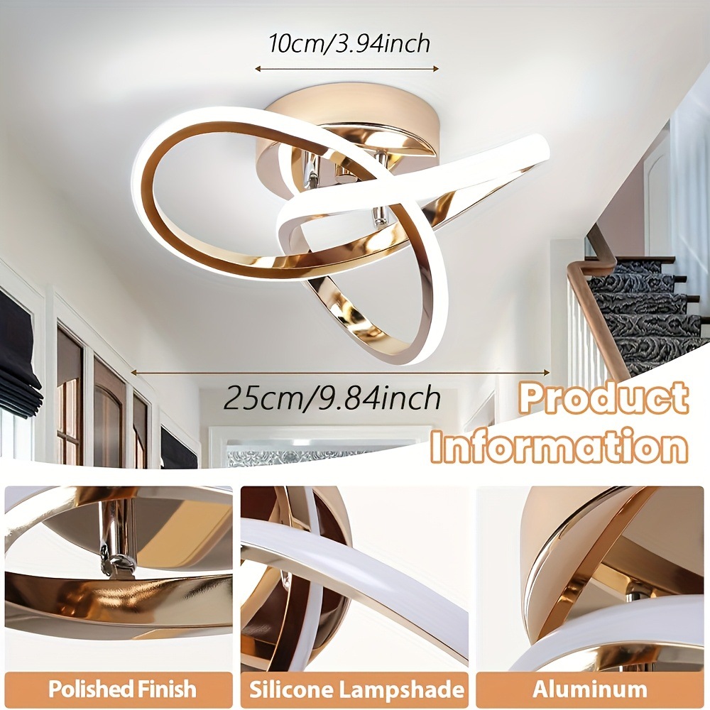 Lámpara de techo LED tricolor minimalista moderna, para pasillo, dormitorio o escalera, venta caliente transfronteriza
