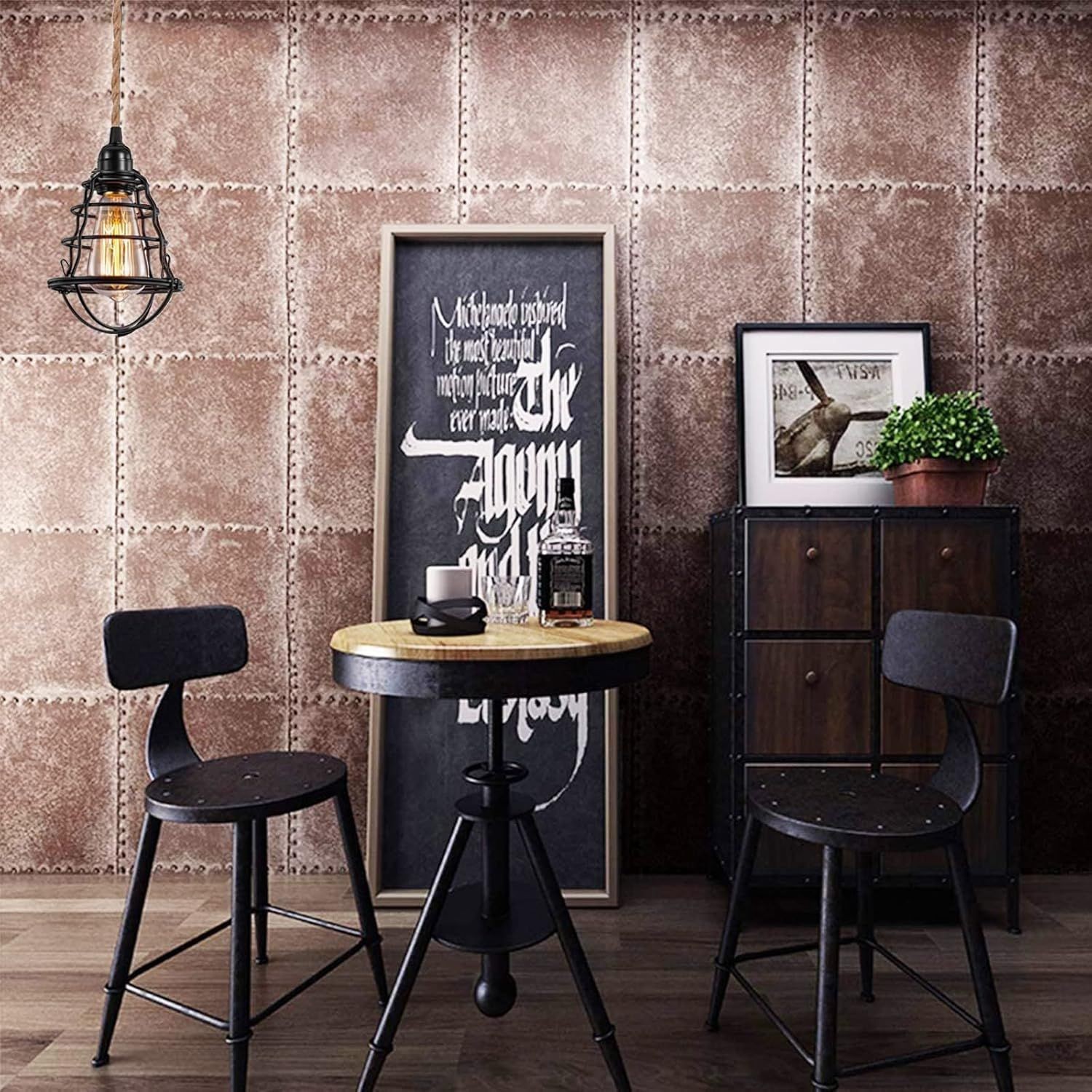 Transfronterizo exclusivo para ropa de dormitorio retro tienda de la jaula de hierro personalizada restaurante americano café tienda de té de leche lámparas