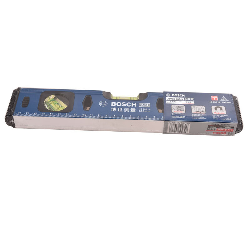 博世水平尺300mm 加厚铝型材高精度底部带强磁水平尺迷你便携测量