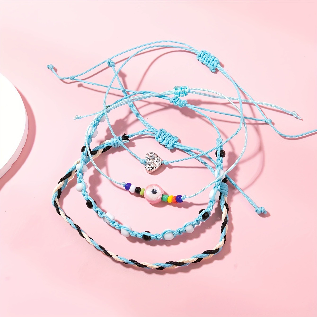(Cross-border trading), adjustable jewelry, woven bracelet handmade, set, 4 pieces