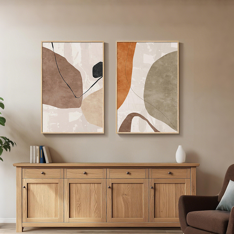 Modern Simple Morandi Living Room Sofa Background Wall Decorative Painting Nordic Style Abstract Dining Room Bedside Hanging Painting