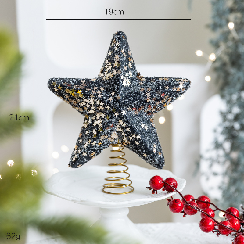 クロスボーダー新製品クリスマスツリートップスターデコレーション粘着ピンクダイヤモンドシーンフォーム五芒星クリスマスツリートップアレンジメント装飾|undefined