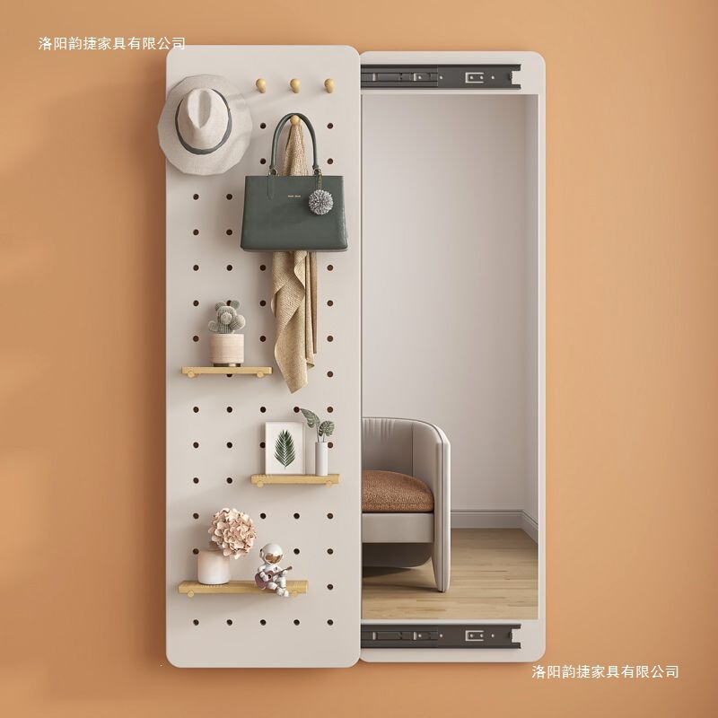Closeable, Hidden, Sliding, Foldable, Wall-Mounted Full-Length Dressing Mirror That Can Be Used to Cover and Hide, Invisible Wall-Mounted Entryway Fitting Mirror Closeable, Hidden, Sliding, Foldable, Wall-Mounted Full-Length Dressing Mirror That Can Be Used to Cover and Hide, Invisible Wall-Mounted Entryway Fitting Mirror