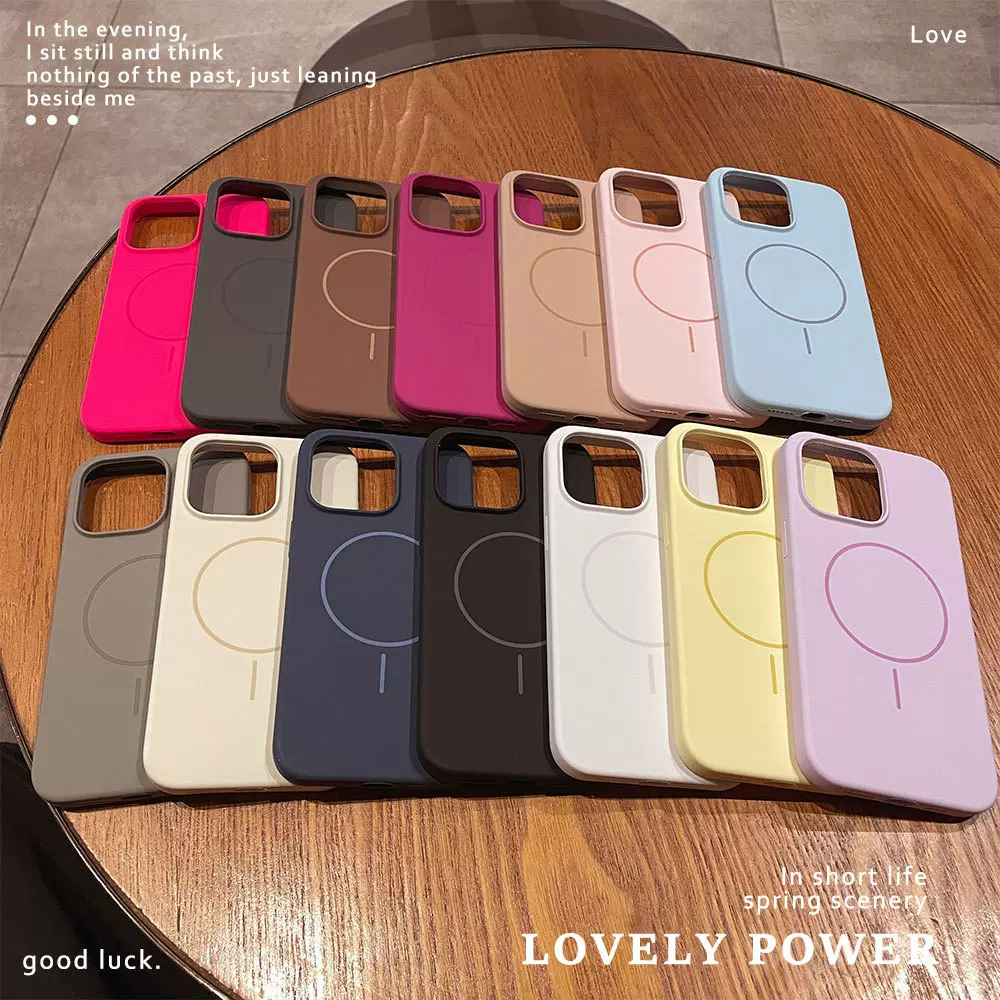 防摔适用苹果16pro液态硅胶手机壳细圈磁吸肤感iPhone17pro保护壳