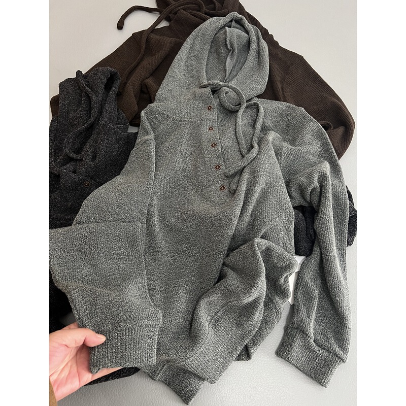 Soft and Fluffy Faux Rabbit Fur Knit Hoodie, Long-Sleeved, Delicate Casual Sweatshirt, Loose Fit, Versatile for Women, New Spring and Autumn Style