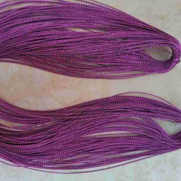 银色细一点线带深宝蓝金属线宽一点的3mm紫色彩条圣诞绿红彩丝