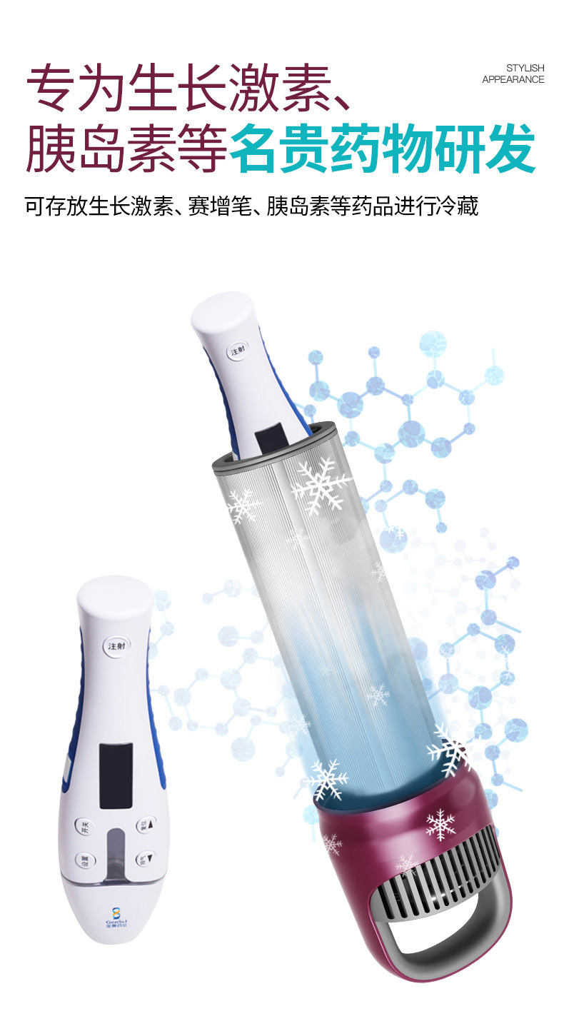 Portable Rechargeable Car-Mounted Small Refrigerator with Insulin Freezer