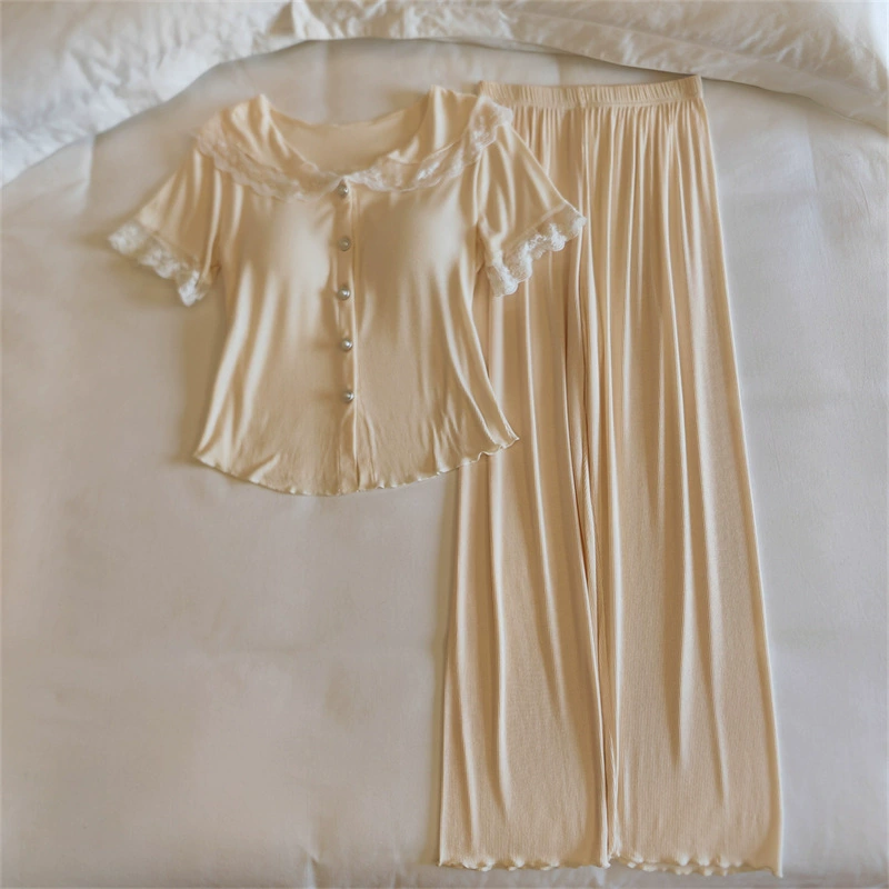 Top with cups, spring pijama, summer sexy thin set
