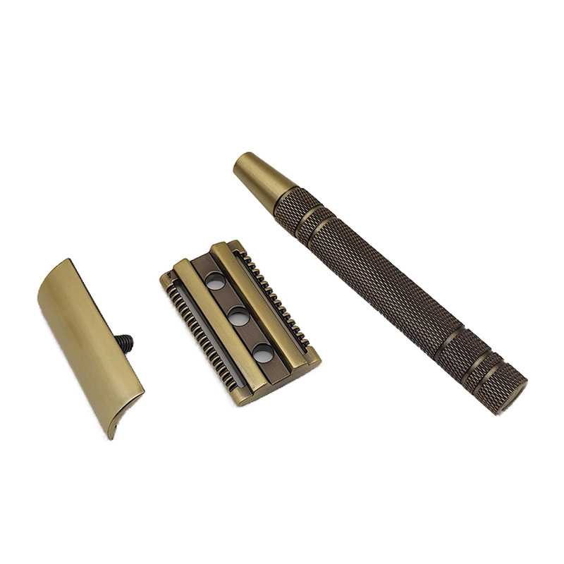 Bronze brass double-sided old-fashioned razor