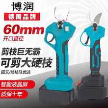 跨境电动锂电修枝剪果枝剪手持无线充电园林园艺果树修剪电动剪刀