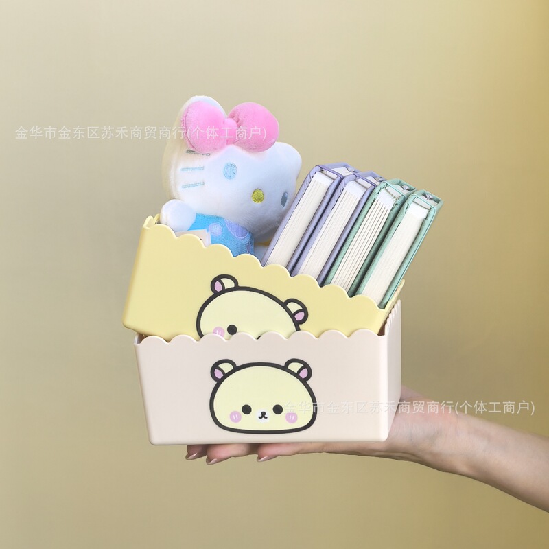 Original Cream Bear Desktop Storage Box, Multifunctional Household Organizer for Sundries, Cosmetics, and Jewelry Original Cream Bear Desktop Storage Box, Multifunctional Household Organizer for Sundries, Cosmetics, and Jewelry