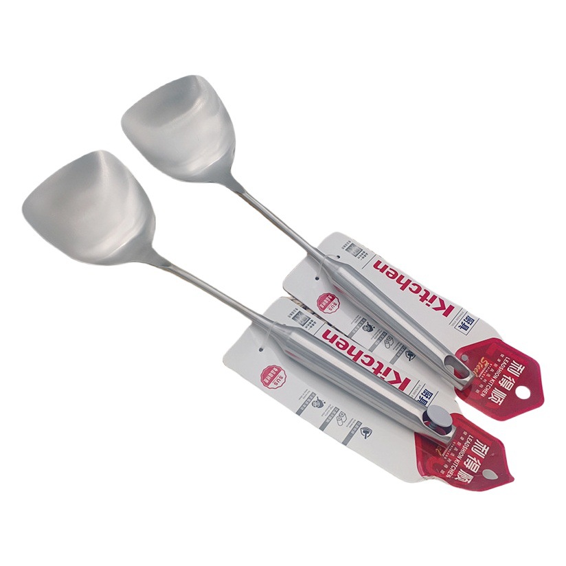 Espátula de cocina L3124 premium color plata, antiadherente, resistente a altas temperaturas, para uso doméstico, 10 yuanes.