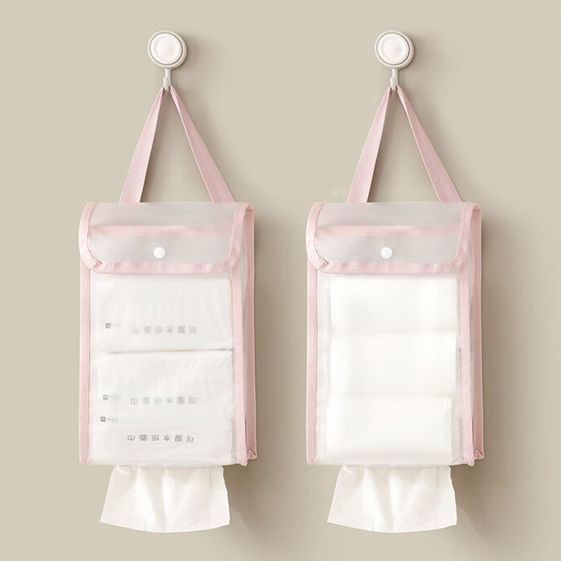 New Household Paper Towel Hanging Bag, Large Capacity Toilet Paper Storage Bag, Hanging Storage Box, Factory Wholesale