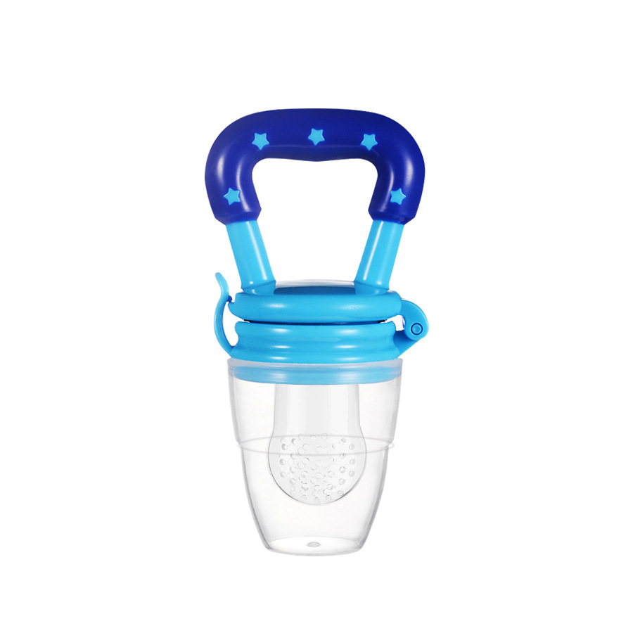 Fábrica personalizada bebé mordida música frutas y verduras para niños bebé bolsa de malla de silicona chupete artefacto de alimentación de frutas y verduras