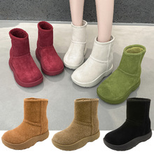 7.5cm内增高雪地靴2025超火冬季加绒加厚巨好看防滑耐磨女士棉鞋