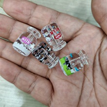 14*21mm͸ɫӡMILKţ��ƿ DIY�ֹ�����ɢ�鴮�P�֙C��Ʒ���