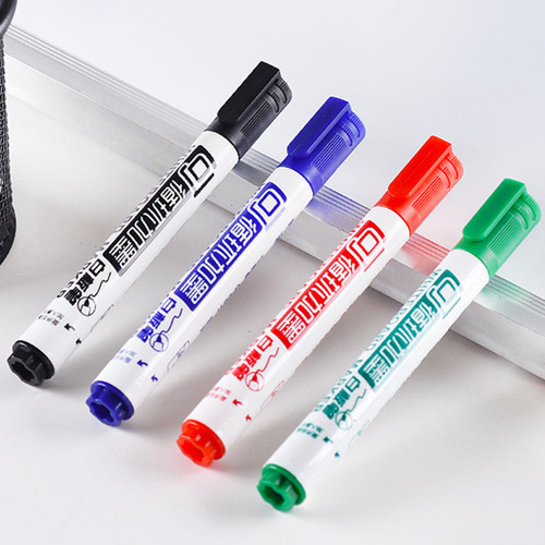 High Capacity 2mm Black Blue Red Green White Erasable Refillable Water Pen Black Drawing Board Pen Direct Manufacturer Sale