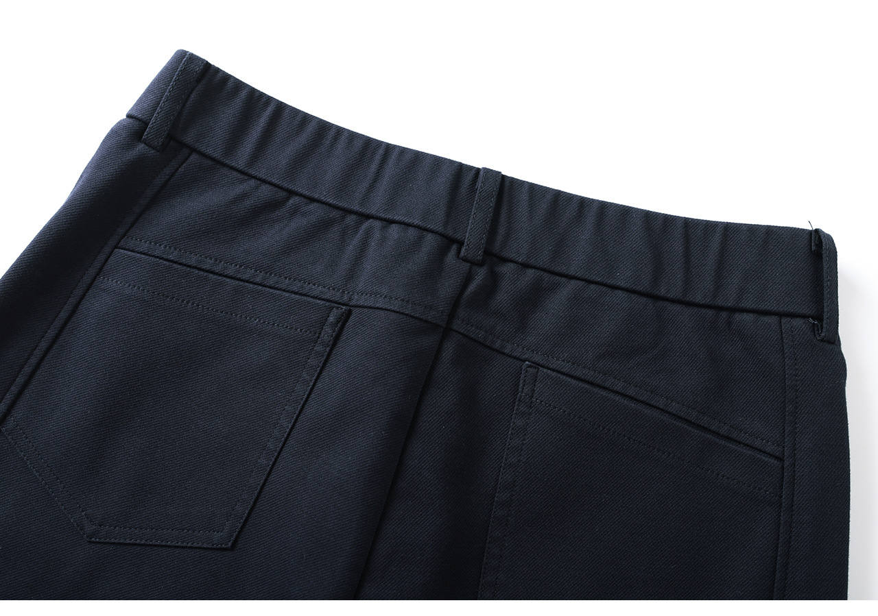 Quần culottes nữ ống rộng dáng lười, chất liệu tencel cotton mềm mại, cạp cao suông nhẹ — Xanh lông mòng đen chi tiết 27