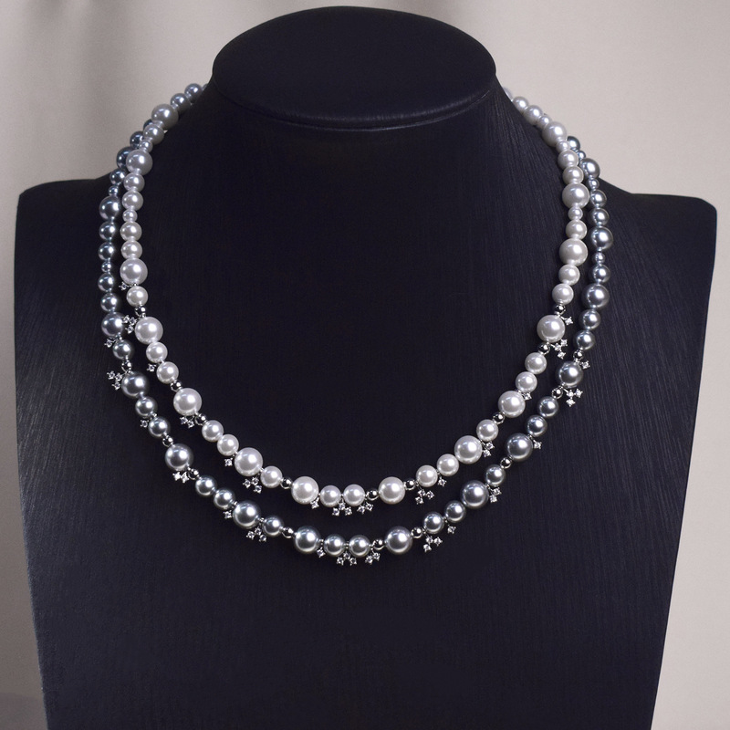 Nebula Li Qin Ma Si Chun Bubble Sugar Cube Necklace Deep Sea Mother-of-Pearl Light Luxury High-End Clavicle Chain Factory Wholesale Nebula Li Qin Ma Si Chun Bubble Sugar Cube Necklace Deep Sea Mother-of-Pearl Light Luxury High-End Clavicle Chain Factory Wholesale