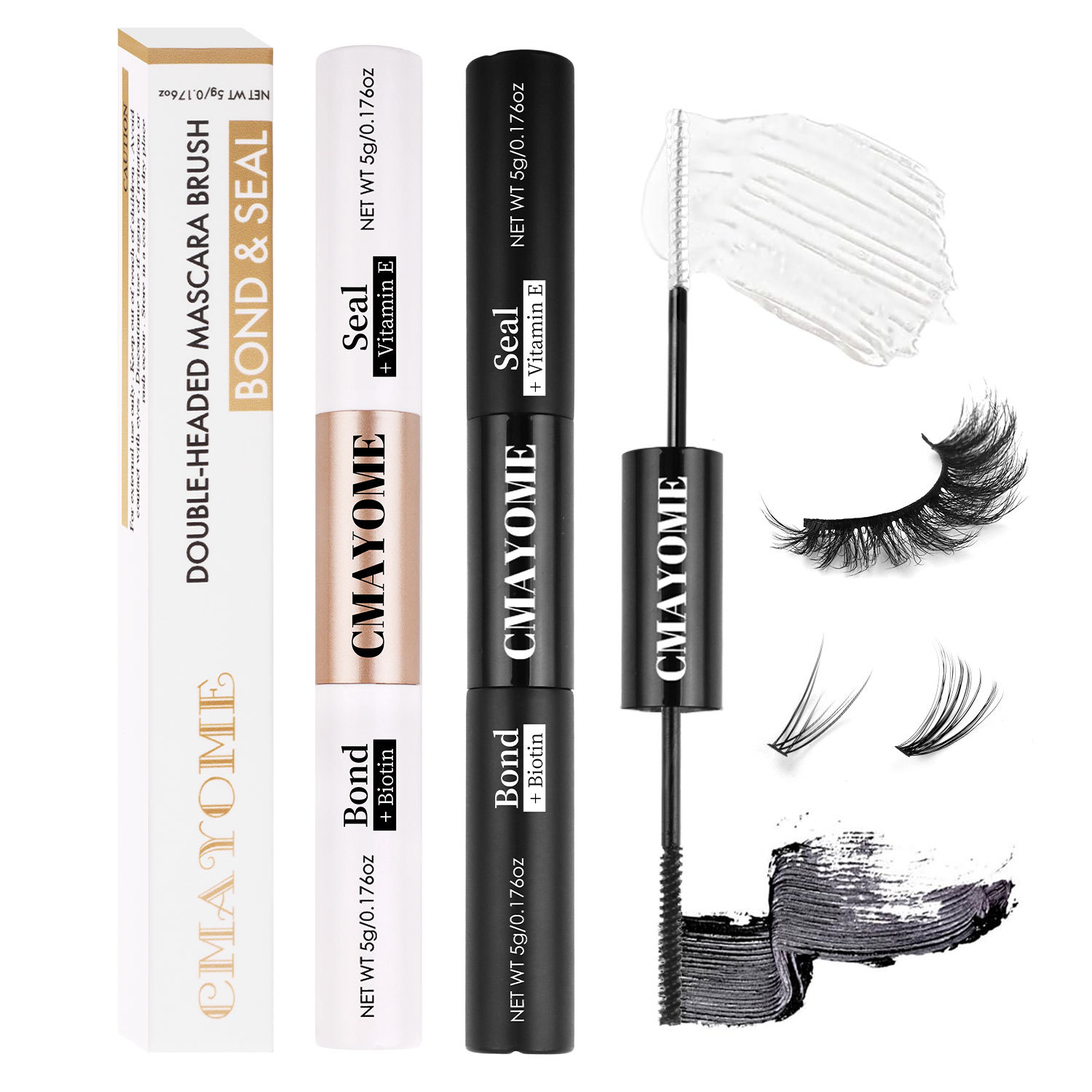 Pegamento de doble cabeza autoinjertado de pestañas postizas segmentadas de bricolaje transfronterizo