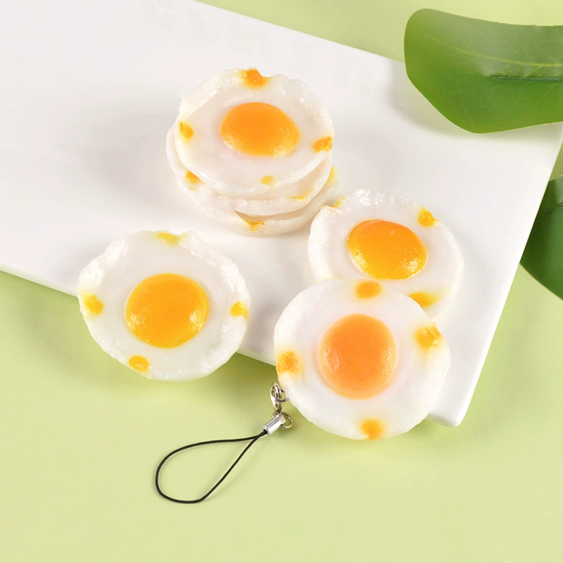 Моделирование Жареное Яйцо-пашот Яйцо Солнце Яйцо Модель Еды Кулон Друг Хитрый Яйцо Креативная Сумка Декоративный Кулон