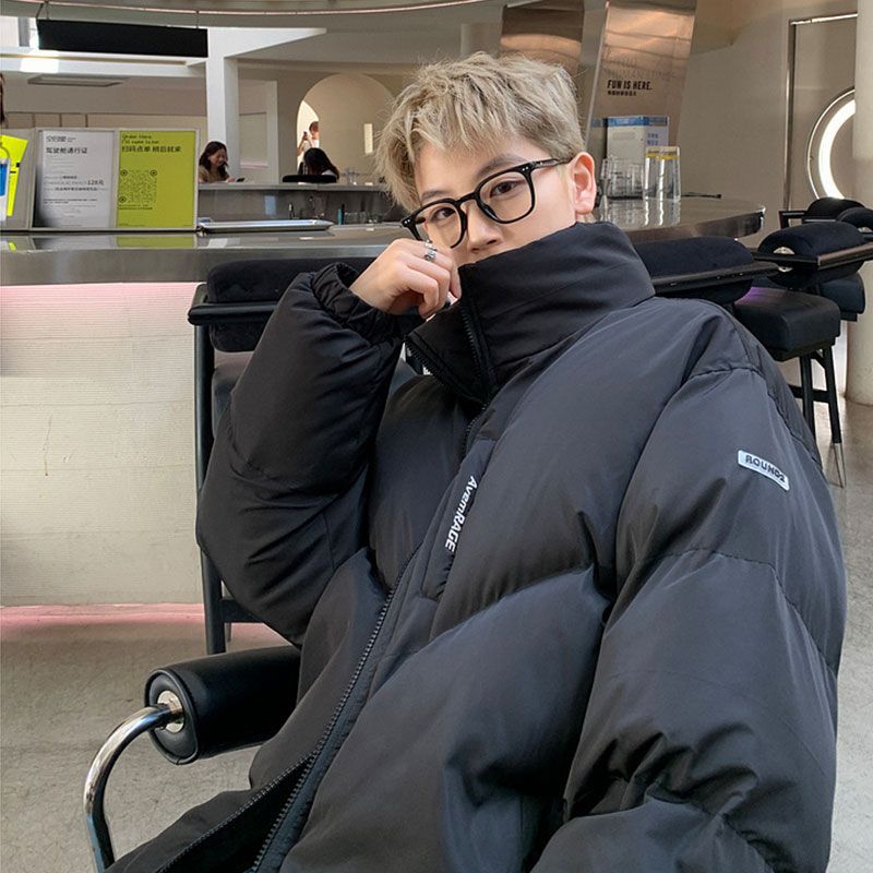 American fashion algodón hombre invierno 2023 nuevo tipo de ropa de pan gruesa abrigo de algodón cálido abrigo suelto plumón