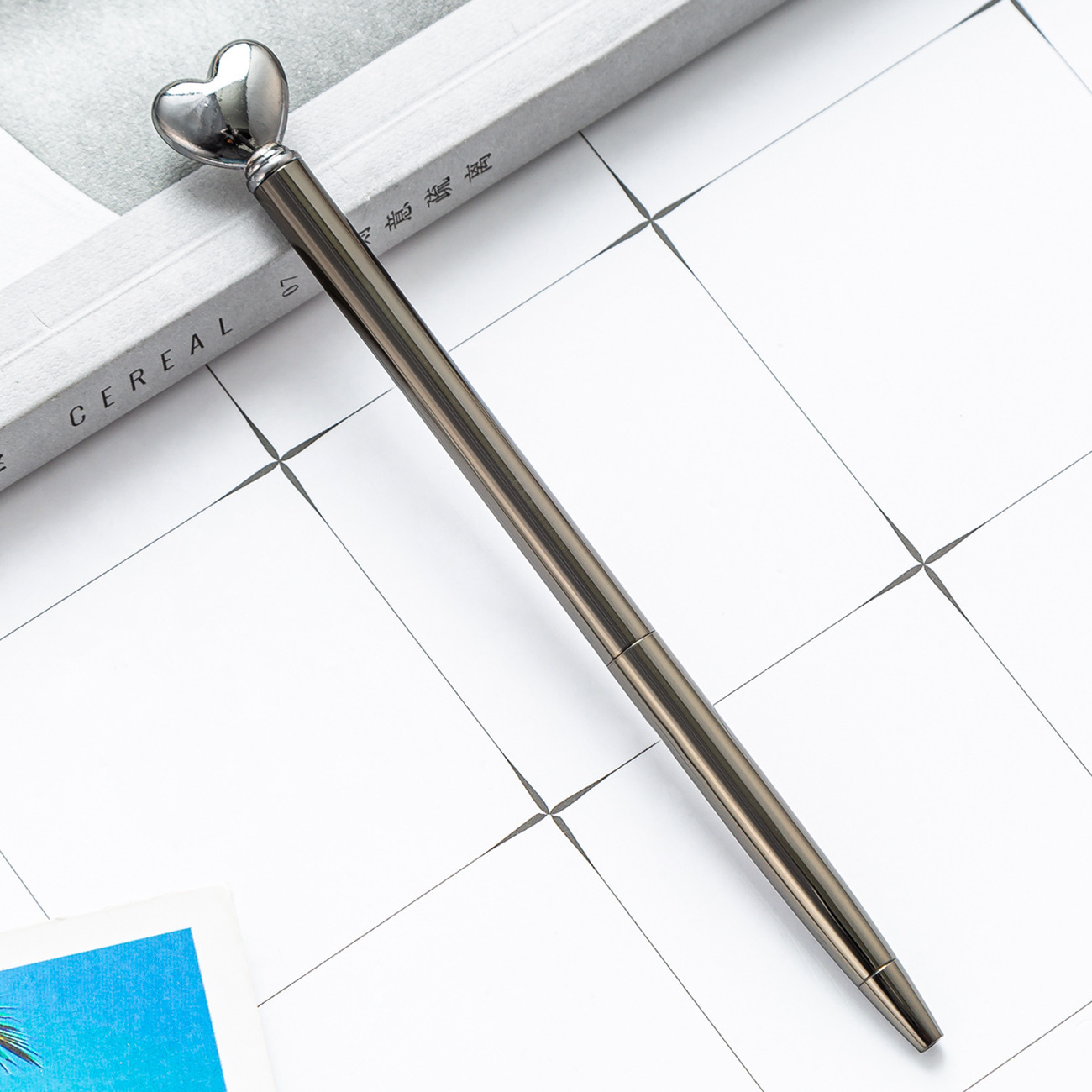 Amor en forma de bolígrafo al por mayor bolígrafo de metal creativo regalo publicitario impresión LOGO amor bolígrafo