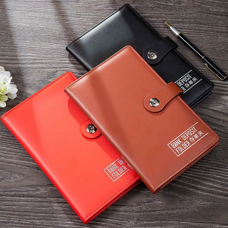 Regular deposit storage This multi -functional bill storage single clip bank large paper collection passbook check special clip