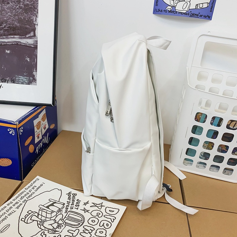 Mochila de sentido avanzado para mujer nueva versión coreana de la mochila simple para hombre, estudiante de secundaria, cuero suave, mochila de viaje para computadora, marea