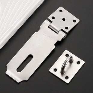 304 Stainless Steel Lock Lock Brand Cabinet Door Drawer Old 2.0 Thickened Anti-theft Buckle Padlock Hasp Door Nose Hanging Buckle