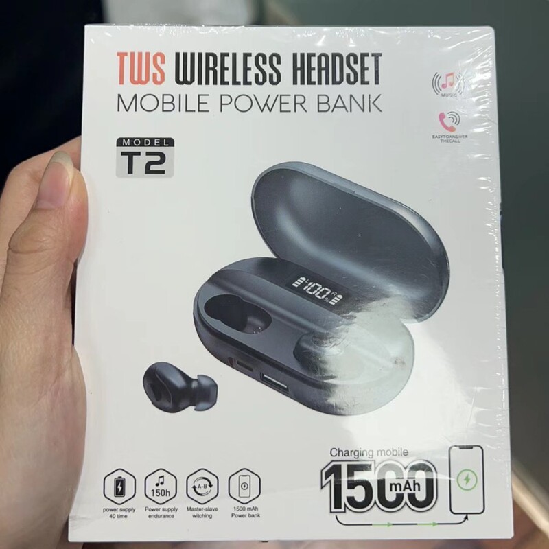 2024 ホットトレンド新 T2 完全ワイヤレス Bluetooth ヘッドセット T2 バイノーラルミニイヤホン超ロングスタンバイ|undefined
