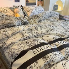 轻奢网红床上用品四件套被套床单学生宿舍单人双人三件套床品