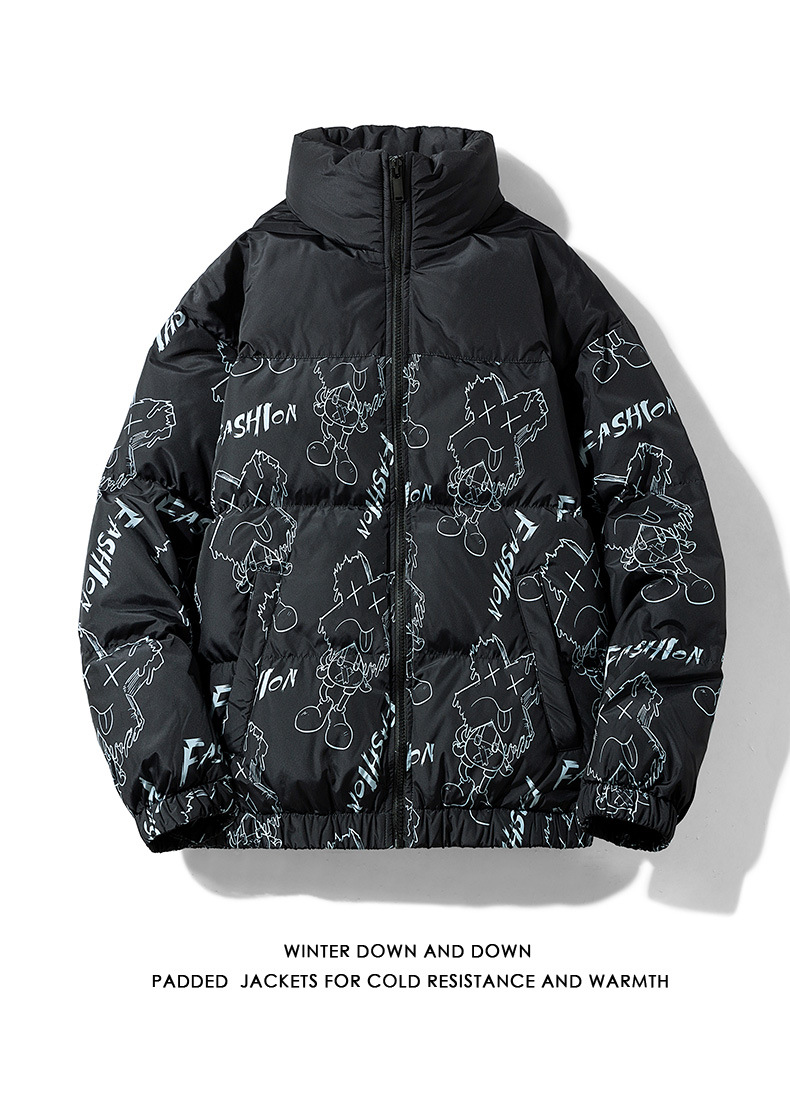 Men's Winter Jacket, Thick Warm Silk Cotton Coat For Men_voghion.com