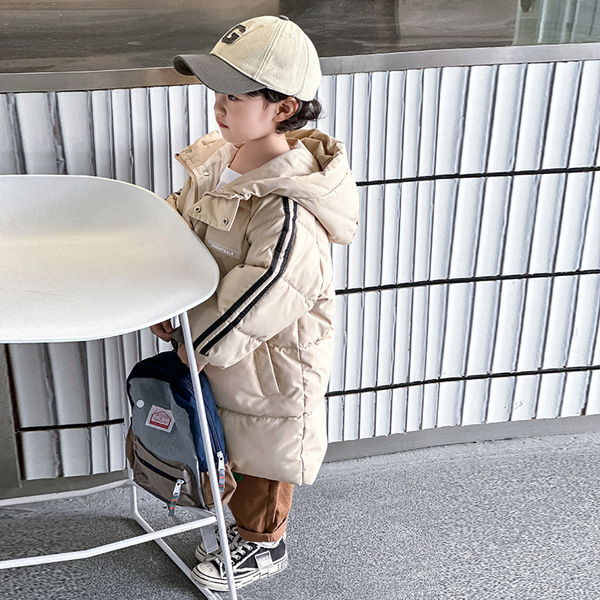 Children's long down jacket for men and women