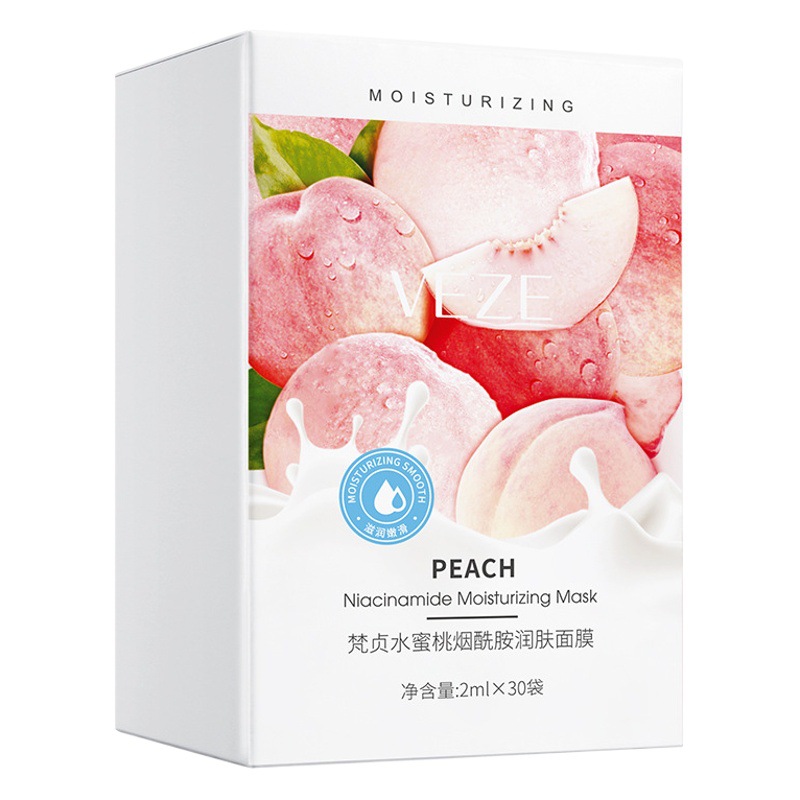 Fanzhen melocotón nicotinamida máscara de rejuvenecimiento de la piel hidratante cuidado de la piel desechable máscara de sueño al por mayor image 1