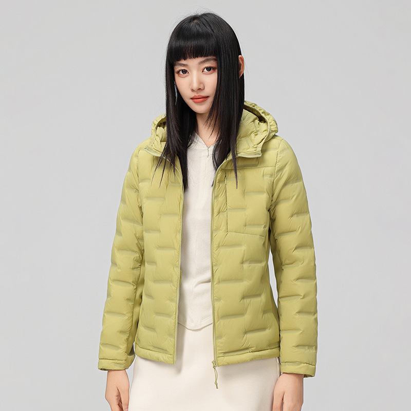 2025 nueva chaqueta de pluma de cuello vertical para mujeres invierno 90 vello a prueba de viento caliente delgado y ligero abrigo de pluma para hombres