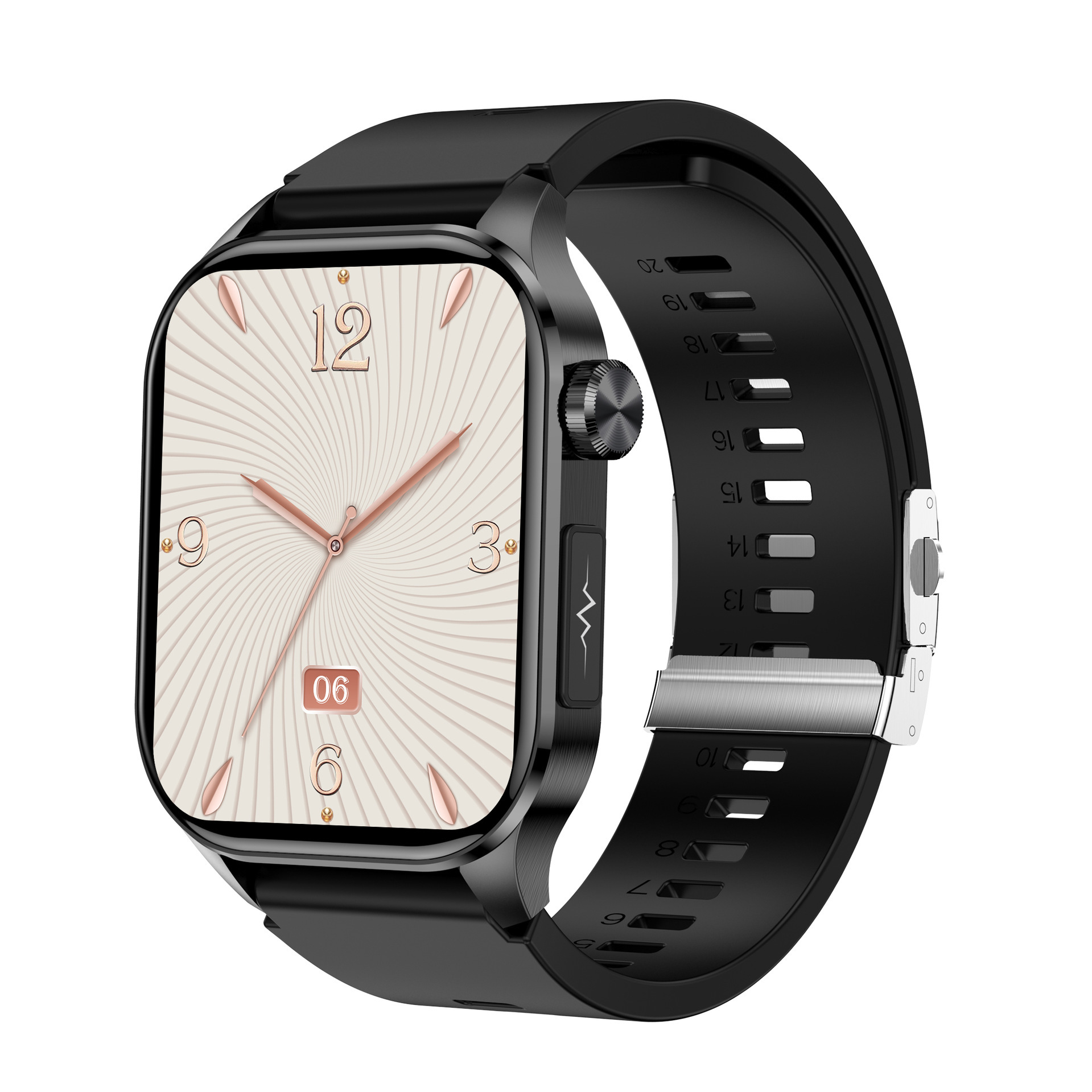 Unisex-Smartwatch mit EKG, Blutdruck- und Herzfrequenzmessung, 2,04-Zoll-AMOLED-Display, Schrittzähler, Business-Luxus-/Sport-Stil_voghion.com