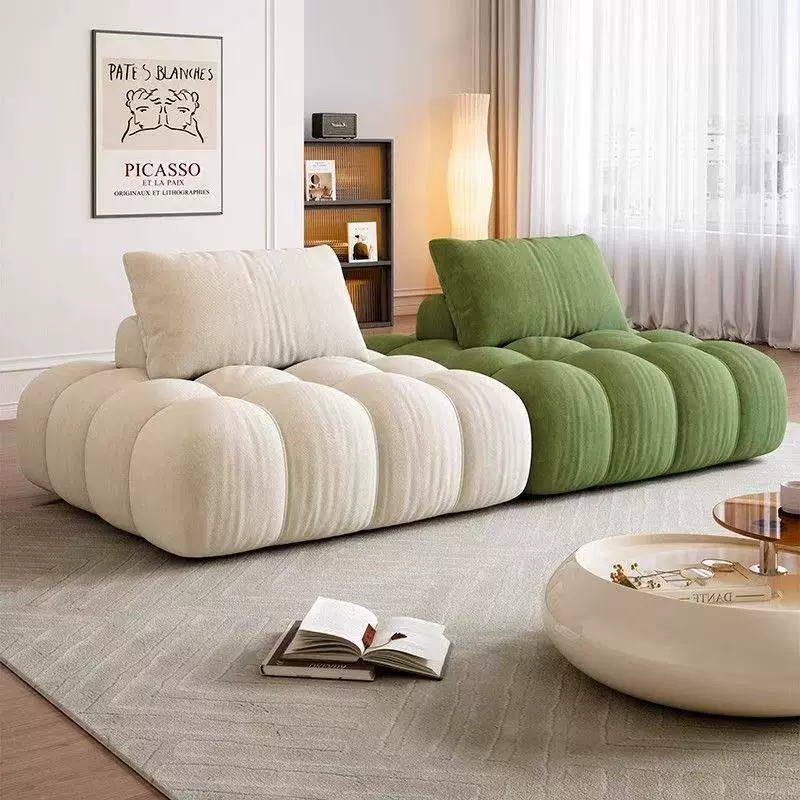布艺沙发豆腐块法式奶油风大小户型创意可移动模块组合方块沙发