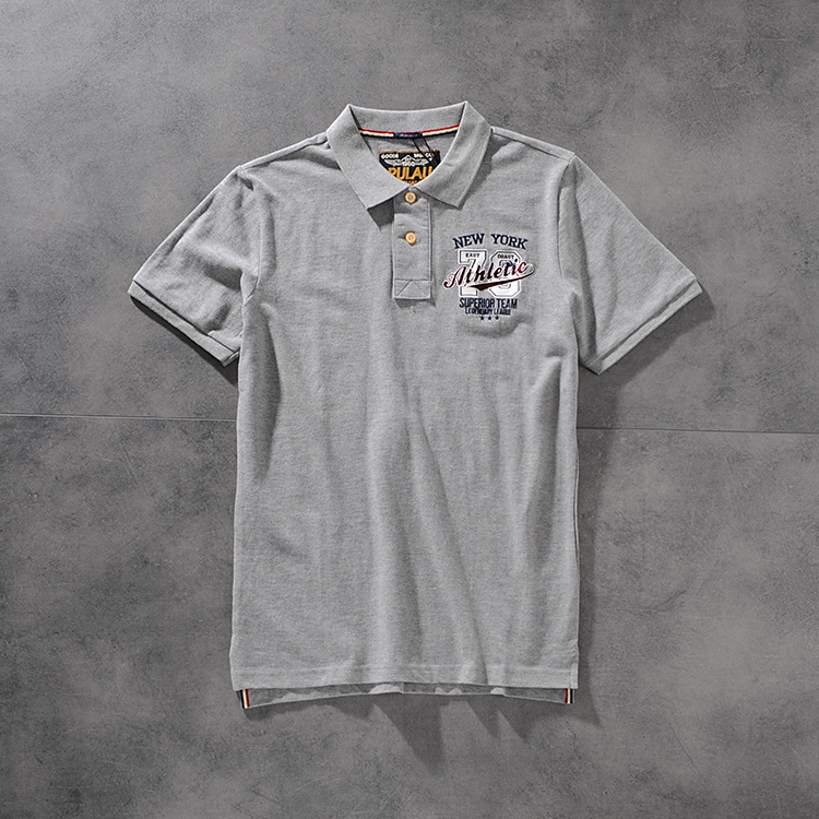 Spring and summer new American minimalist original men's turn collar short-sleeved T-shirt casual youth POLO shirt PK508 3 Spring and summer new American minimalist original men's turn collar short-sleeved T-shirt casual youth POLO shirt PK508 3
