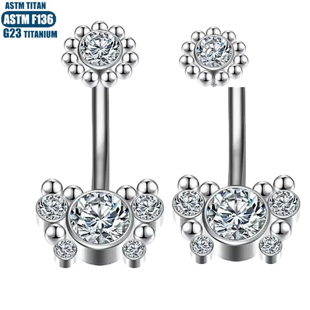 Pointed labret stud close-up product detail