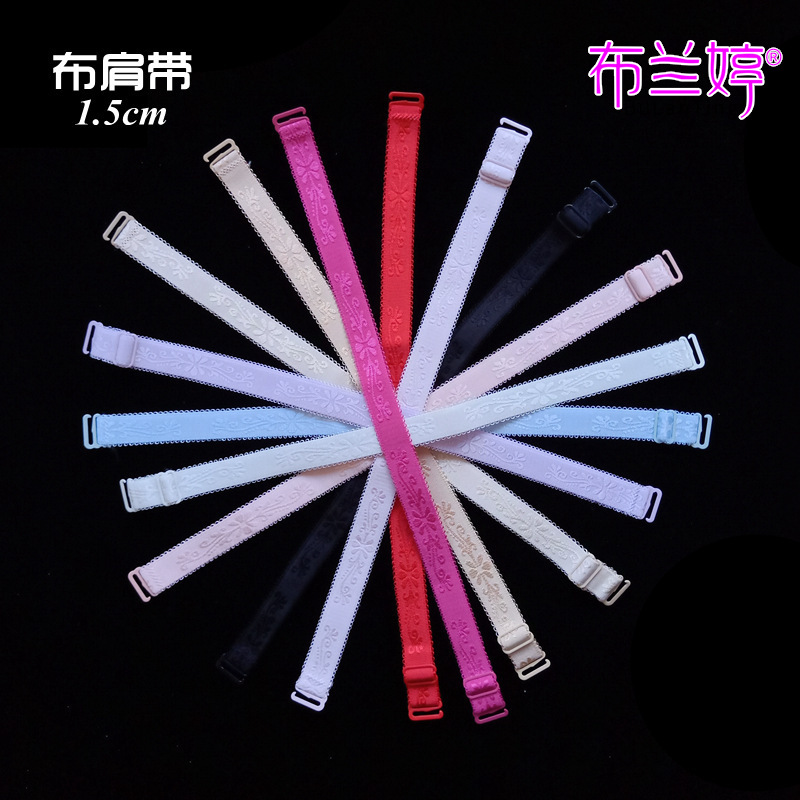 Jacquard double shoulder bra cloth shoulder straps non-slip bra straps widened Korean style candy color stretch cloth bra straps