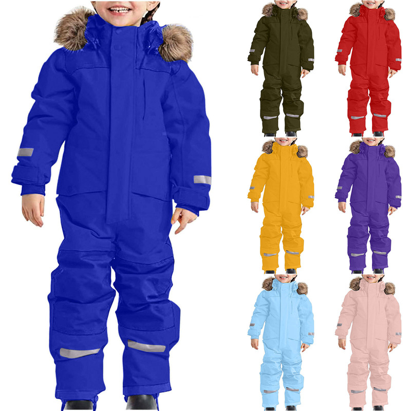 Kids Girls Boys Colorful Siamese Snow Suit Ski Suit Jacket Winter Jumpsuit Kids Girls Boys Colorful Siamese Snow Suit Ski Suit Jacket Winter Jumpsuit