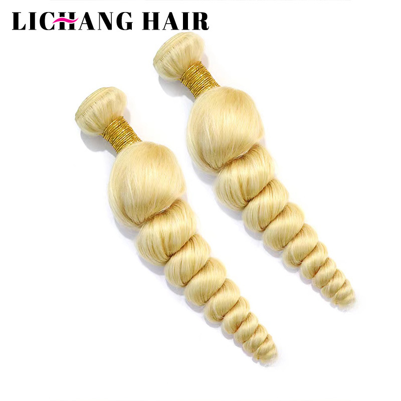 VIRGIN 中国发 hair bundle loose weave 613#BLONDE 发帘 发条