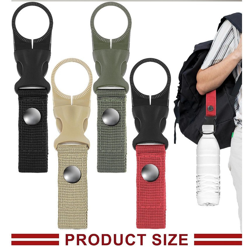 Outdoor Water Bottle Buckle Beverage Bottle Buckle Mineral Water Bottle Buckle Sport Bottle Buckle Water Cup Buckle Tactical Equipment Durable and Resistant