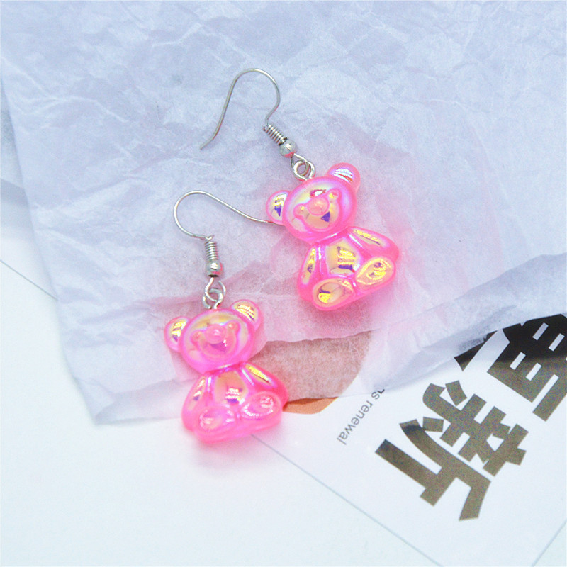 Women'S Gender 1 Pair Cute Cartoon Colorful Tree Resin Women'S Drop Earrings Earrings Ear Hook