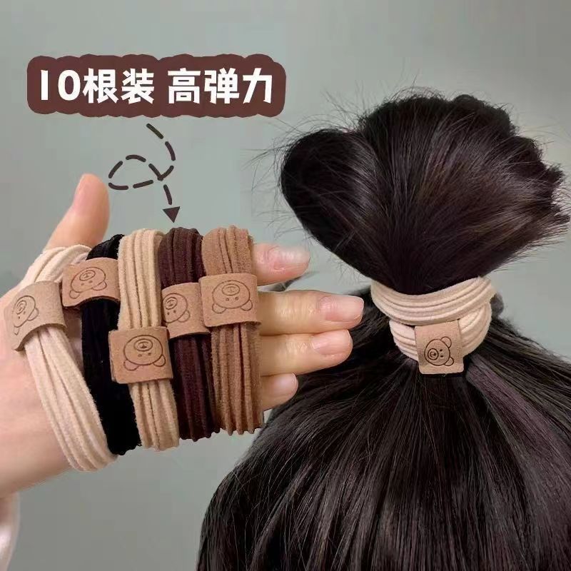 Oso banda para el cabello alta Cola de Caballo banda de goma cuerda para el cabello femenino popular alto elástico grueso durable cuerda para el cabello accesorios para el cabello