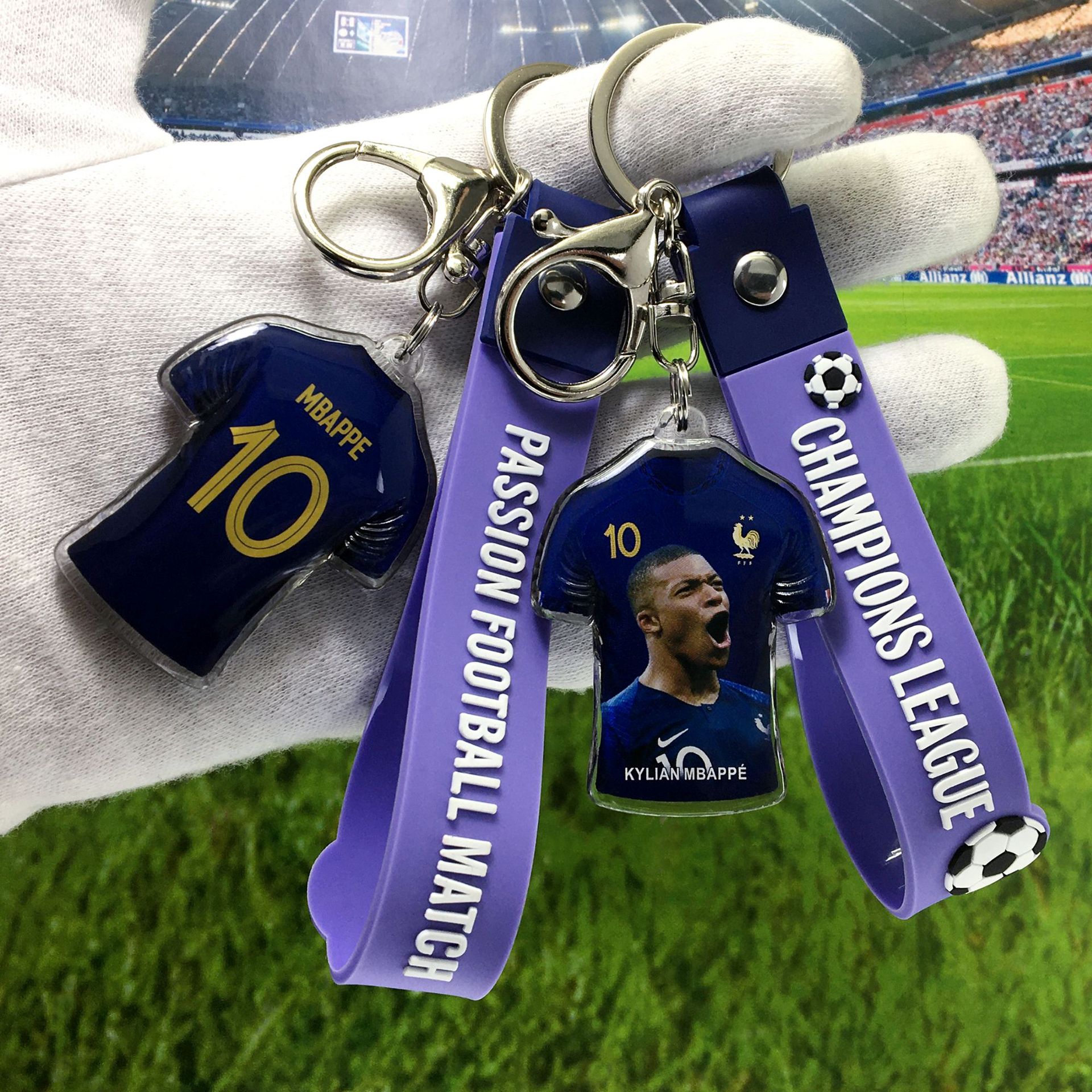 冠军联赛法国队-10#姆巴佩B款+柔蓝手带