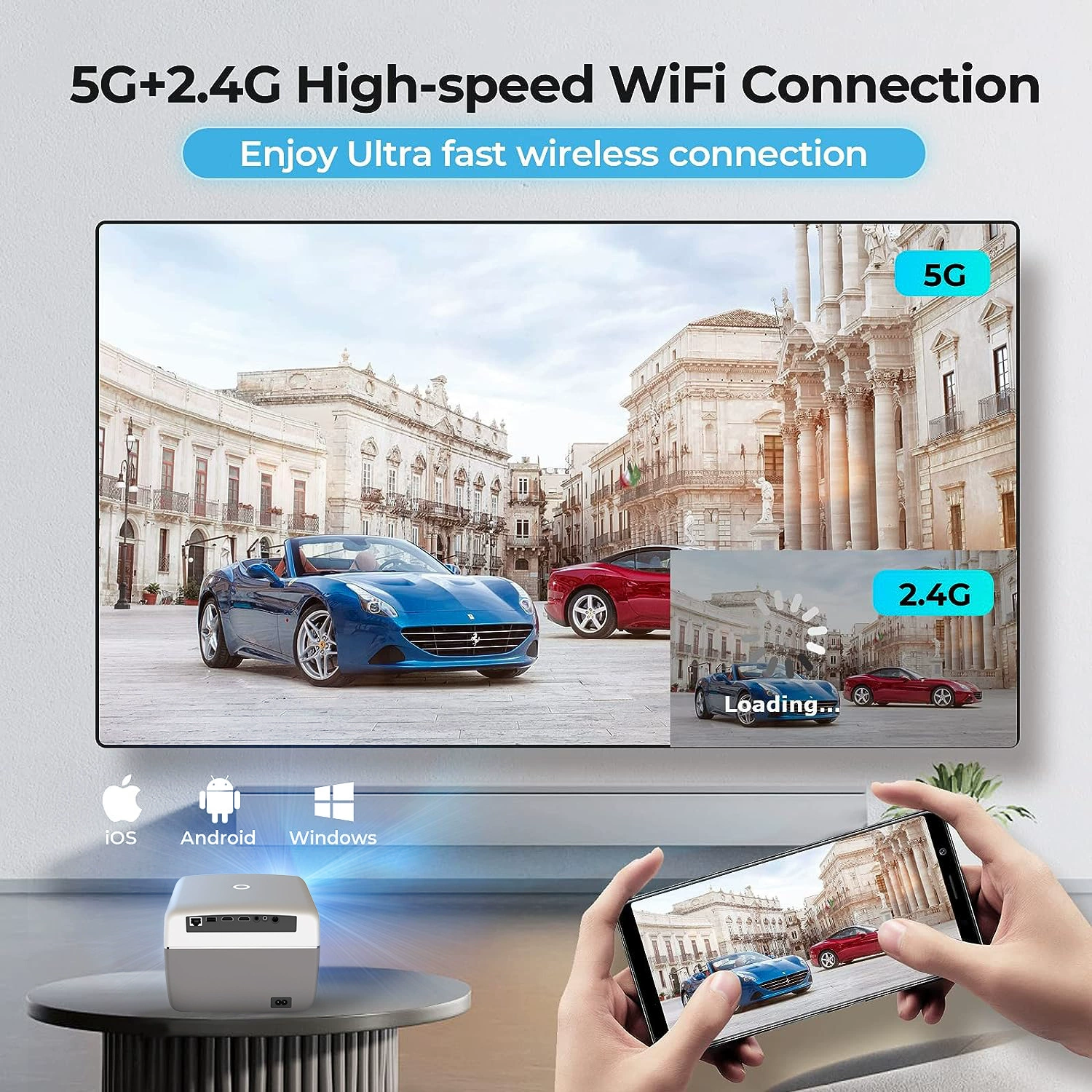 Глобальная внешняя торговля Konka E20Pro HD проектор 1080P дом Wall-проектор с автофокусом