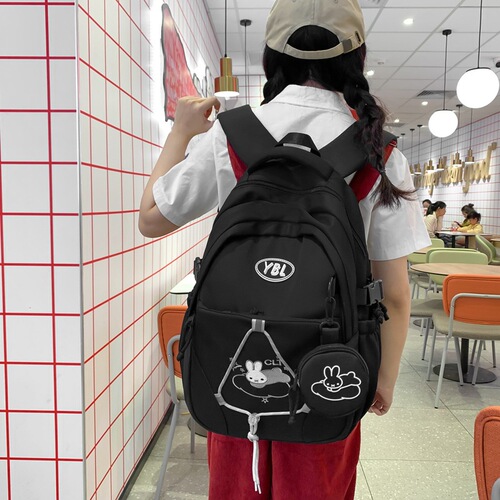 New niche personality backpack women's large-capacity casual travel backpack versatile Ruiying junior high school student school bag